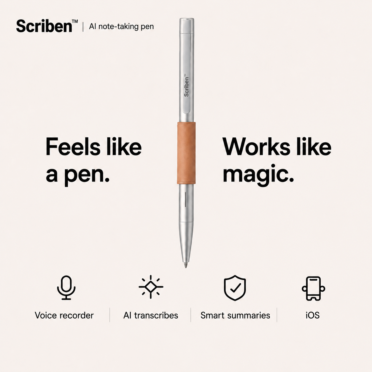 Scriben — AI搭載ノートテイキングペン
