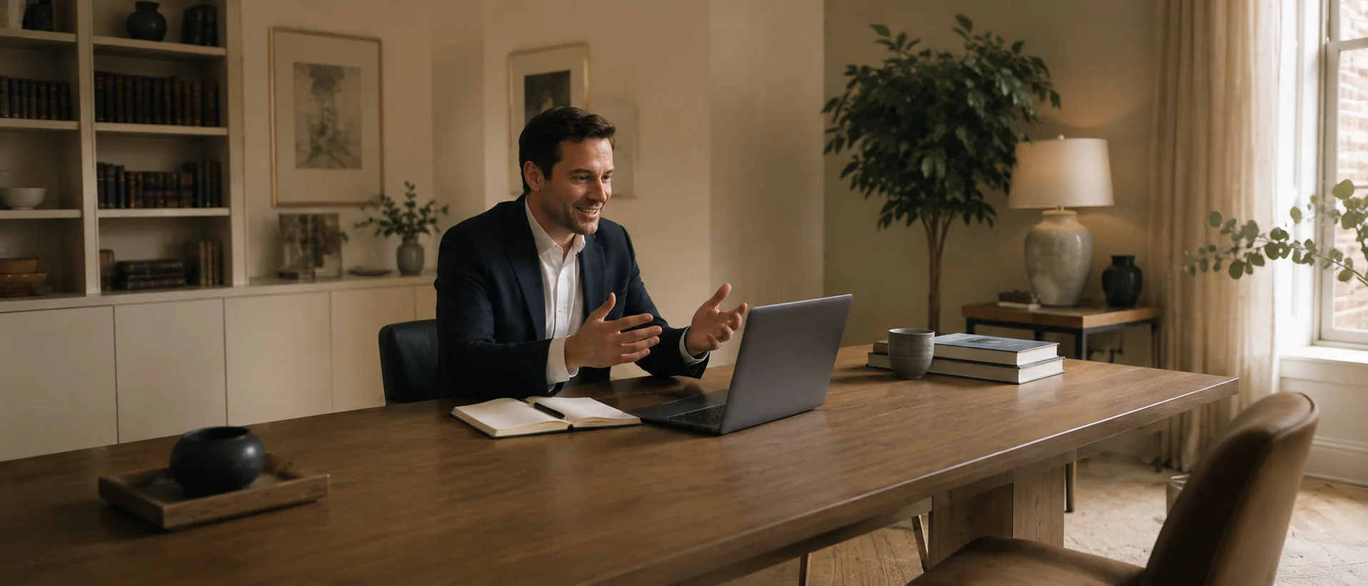 A professional video call